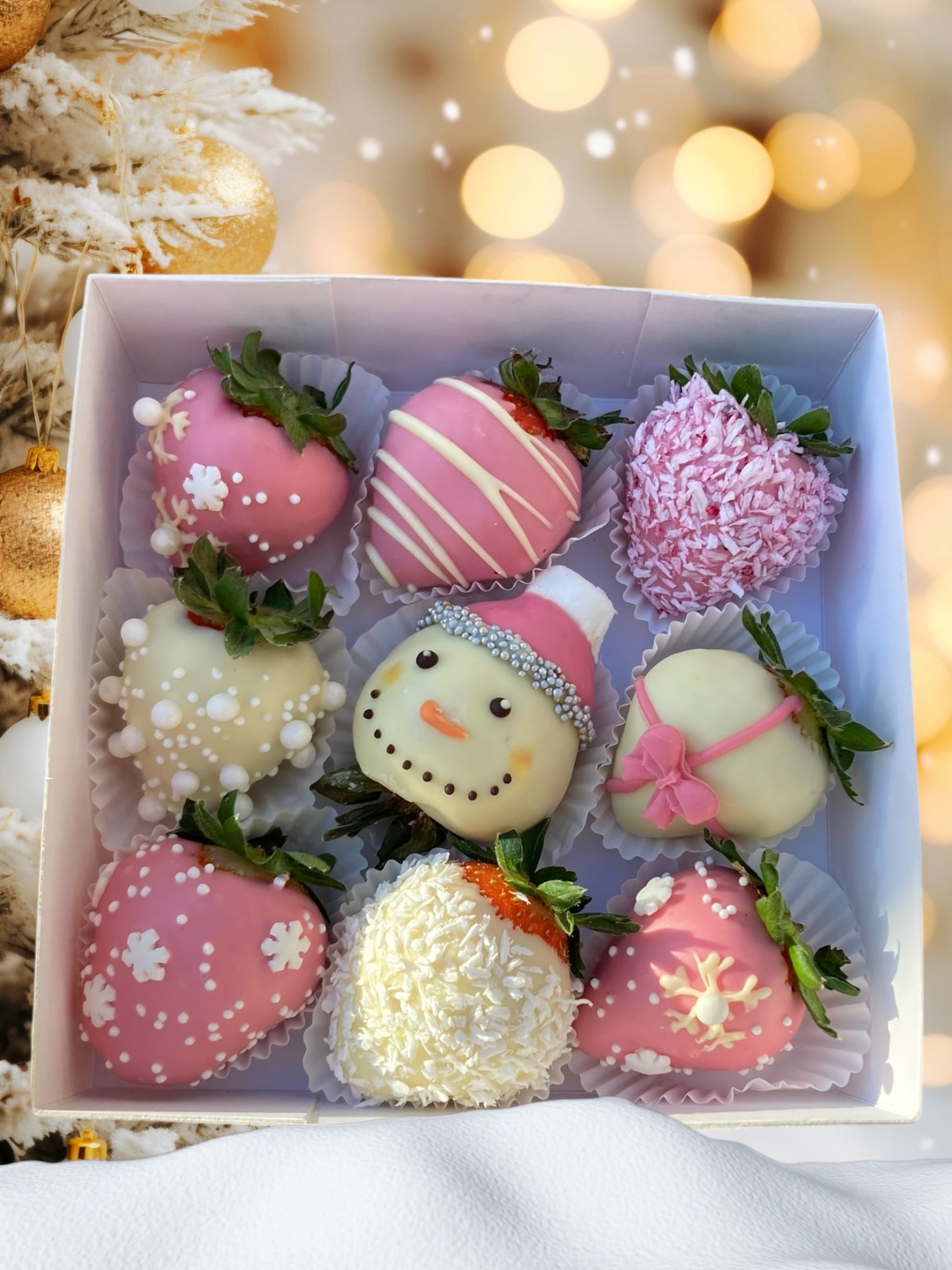 Luxury Choco Boss chocolate box with XO marked strawberries